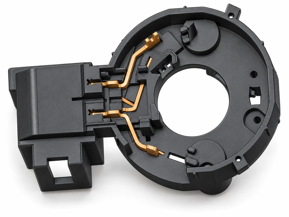 Ring connector with side socket — Product rendering