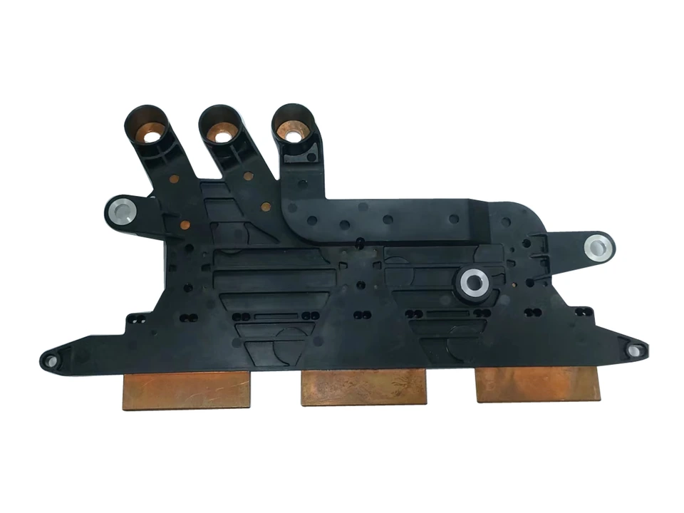 Plate busbar with terminal sleeves — Detail photograph